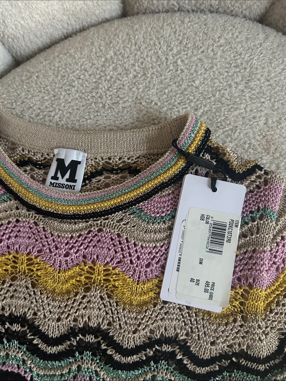 M by Missoni Girls' Multicolor Striped Knit Top & Skirt Set - Picture 5 of 5